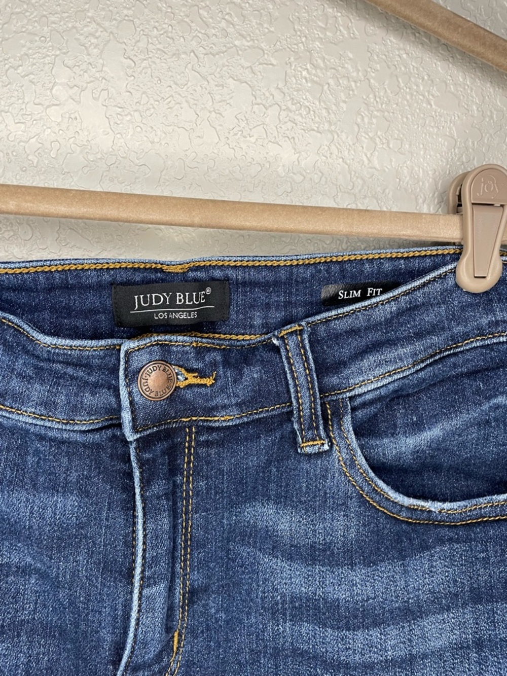 Judy Blue 15/32 Slim Fit High Rise Destroy Shark Bite Hem Stretch Denim Jeans - Picture 4 of 14
